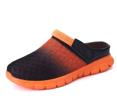 Summer Sandals Men Mesh Shoes Mules Clogs Breathable Beach Slippers Male Water Hollow Aqua Wading Chaussure Homme eprolo