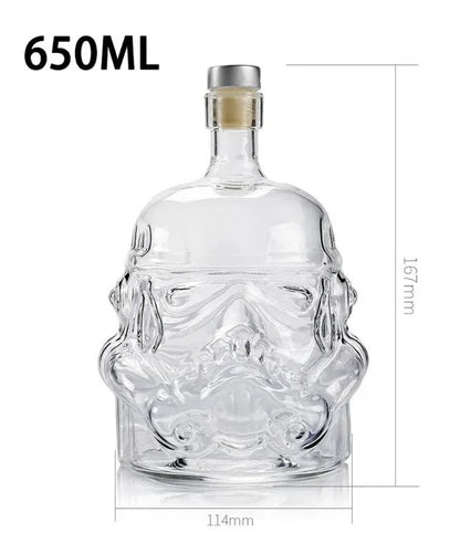 650ml Star Wars White Soldier Glass Jug Storm Trooper Spirit Bottle Empty Crystal Wine Glass Bottle Glass Cup Home Bar Tools - Shello's Creative Boutique