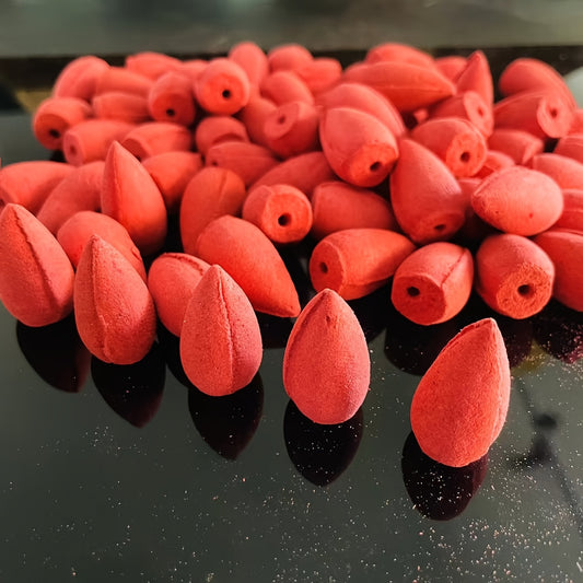 Lavender & Dragon'S Blood Backflow Incense Cones, 44/98 Pack, Elm Material, Featherless for Aromatherapy, Yoga, Meditation, Spa - Ideal Home Decor & Holiday Gift for Christmas, Halloween, Thanksgiving - Shello's Creative Boutique