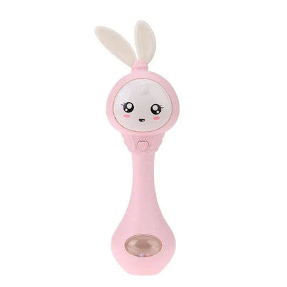 Musical Flashing Baby Rattles - Rabbit Hand Bells Educational Toy 0-12M - Shello's Creative Boutique