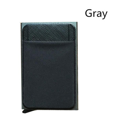 Business Men Credit Card Wallet Aluminum Cash ID Card Holder Case Blocking Slim Metal Wallet Coin Purse Black - Shello's Creative Boutique