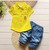 Summer Clothing Sets Stripe Letter 2pcs Girls Clothes Set Gentleman Tracksuit Set eprolo