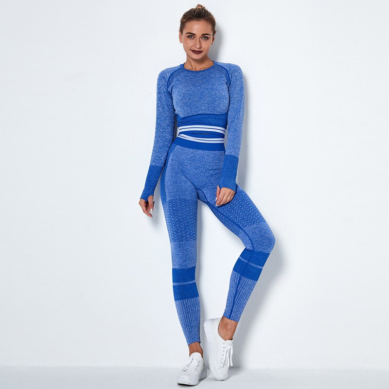 4Pcs Women Vital Seamless Yoga Set Sports Bra+Crop Top Shirts+Shorts+High Waist Leggings Gym Clothing Sports Wear For Women Shello Creative Boutique