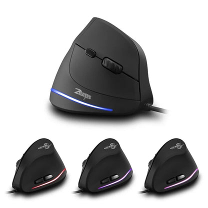 ZELOTES T20 Vertical Mouse Grip Ergonomic Laptop Desktop Wired Mouse - Shello's Creative Boutique