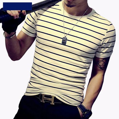 Men's Casual Patchwork Short Sleeve T-Shirt - Shello's Creative Boutique