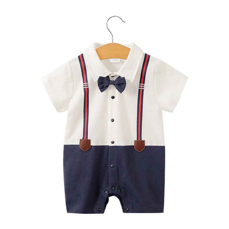 Baby Gentleman Bodysuit – Stylish & Comfortable Summer Wear for Newborns