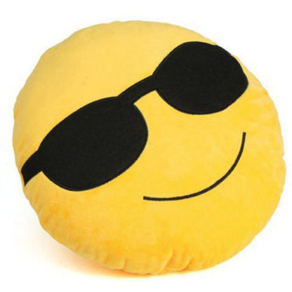 Adorable Emoji Face Pillow - 30cm Round Cushion for Kids & Adults