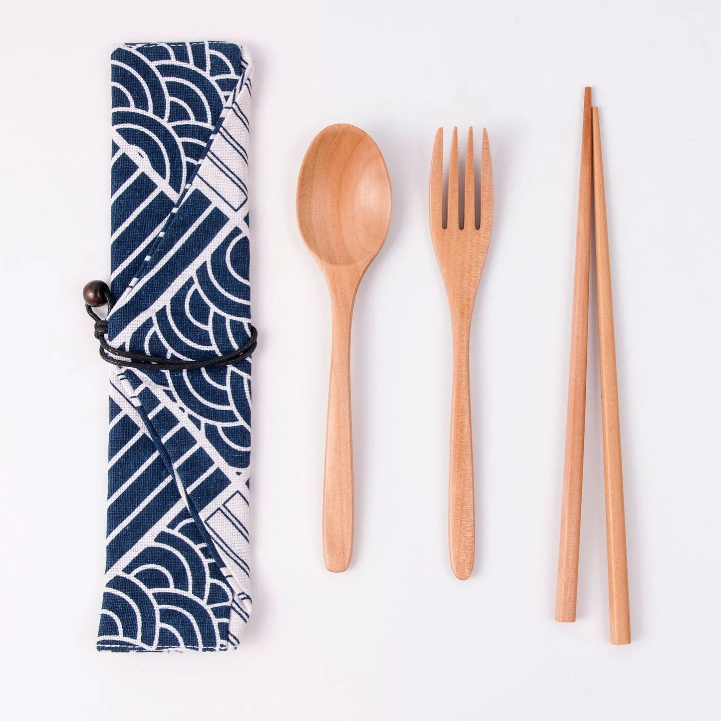 Japanese Style Long Handled Spoons, Forks, Chopsticks, Three Piece Set Of Wooden Portable Tableware, Chopsticks, Spoons, Set - Shello's Creative Boutique