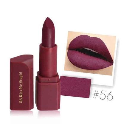 MISS ROSE Matte Waterproof Lipstick for Long-Lasting Nutritious Lips Makeup - Shello's Creative Boutique