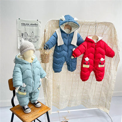 Newborn Baby Clothes Winter Climbing Clothes Baby Romper Boys And Girls One-Piece Suit Outer Wear - Shello's Creative Boutique