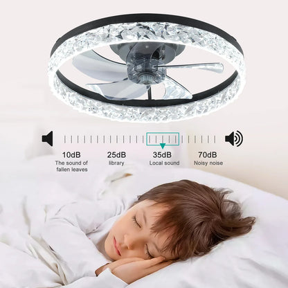 Ceiling Fan with Lights Dimmable LED – Modern Style & Smart Comfort for Your Home - Shello's Creative Boutique