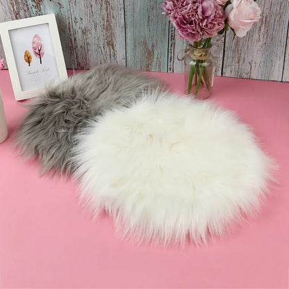 30x30CM Soft Artificial Sheepskin Rug Chair Cover Bedroom Mat Artificial Wool Warm Hairy Carpet Seat Textil Fur Area Rugs - Shello's Creative Boutique