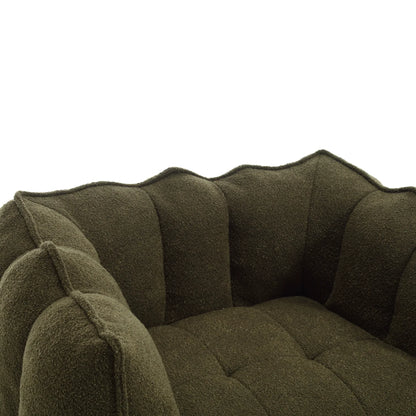Soft Bean Bag Chair with High Resilient Foam Comfortable Square Lazy Sofa with Footstool - Shello's Creative Boutique