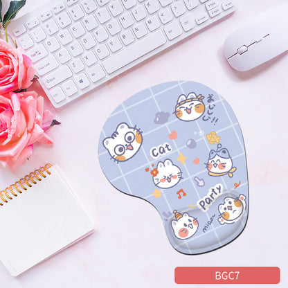 Silicone wrist mouse pad female comfortable computer soft non-slip hand rest pad thick non-slip wrist rest cute game pad