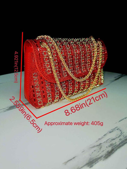 Evening Dress Handbag: New Rhinestone Crossbody Cheongsam Bag for Socialites and Banquets - Shello's Creative Boutique