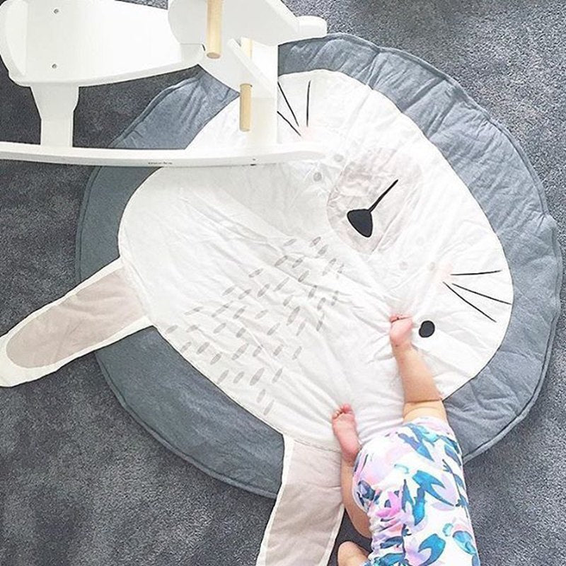90CM Kids Play Game Mats Round Carpet Rugs Mat Cotton Swan Crawling Blanket Floor Carpet Toys Room Decoration INS Baby Gifts Shello Creative Boutique