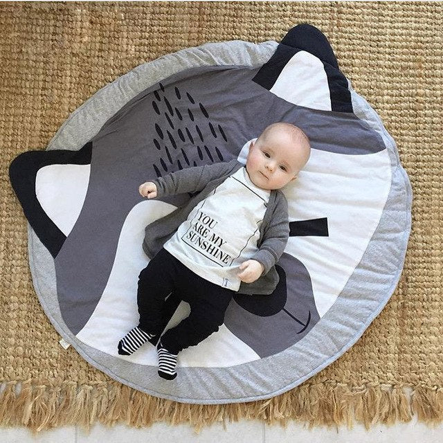 90CM Kids Play Game Mats Round Carpet Rugs Mat Cotton Swan Crawling Blanket Floor Carpet Toys Room Decoration INS Baby Gifts Shello Creative Boutique