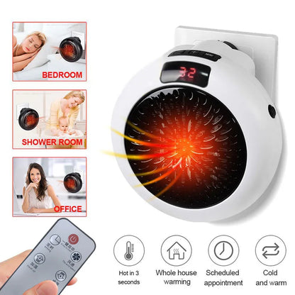 Mini Small Household Air Heater Air Heater Desktop Portable Wall Mounted Round Electric Air Heater - Shello's Creative Boutique