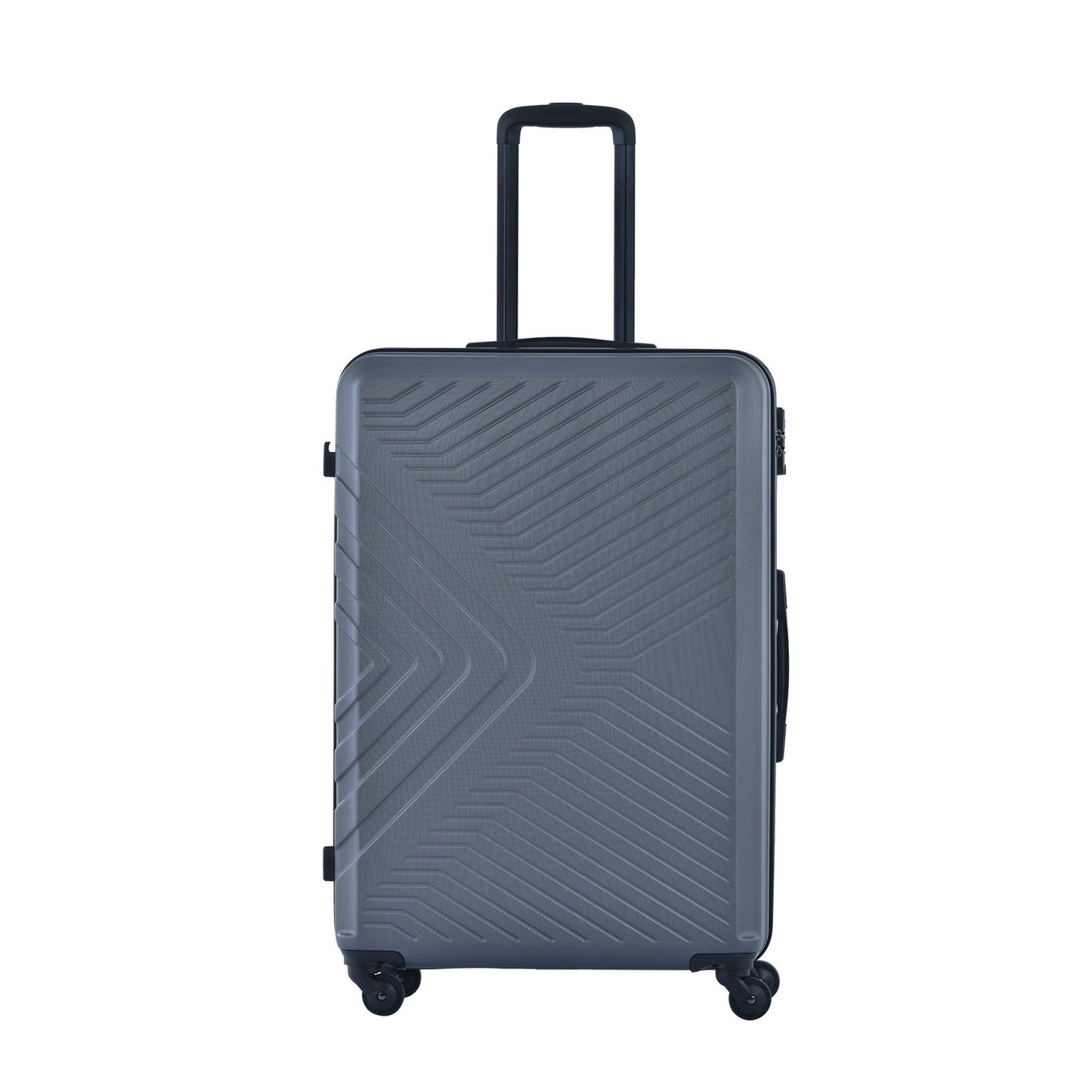 3 Piece Luggage Sets ABS Lightweight Suitcase with Two Hooks, Spinner Wheels, TSA Lock, (20/24/28) Gray eprolo