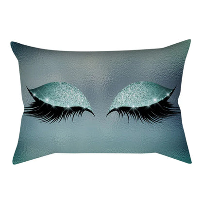 Eyelash Out Soft Velvet Cushion Cover – Chic Marble Pillow Case for Home & Sofa Decor - Shello's Creative Boutique