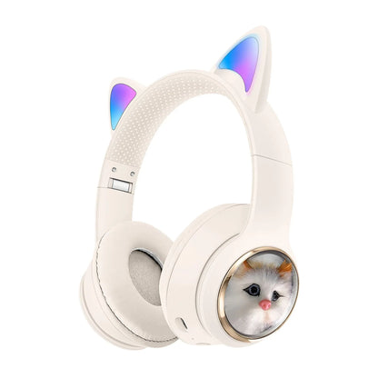 AKZ-09 Earphones Space Cabin Cartoon Simulation Cat Bluetooth Headwear Large Battery Earphones Foldable - Shello's Creative Boutique