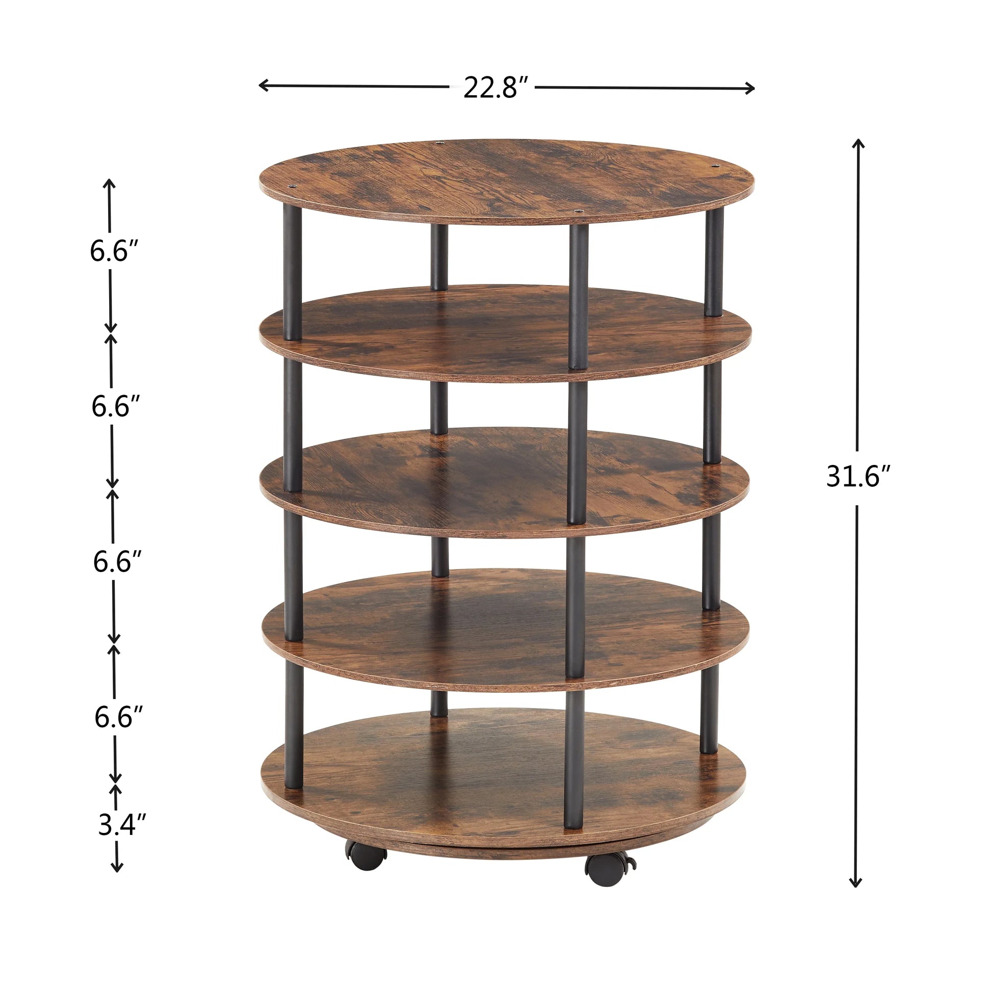 4-Tier Revolving Shoe Rack Storage Organizer - Shello's Creative Boutique