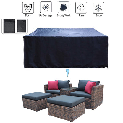 Luxury 5-Piece Outdoor Patio Furniture Set - Premium Wicker Sectional Sofa