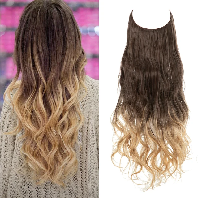 One-piece women's hair extension piece with abundant hair volume U-shaped fishing line invisible and natural long curly hair eprolo