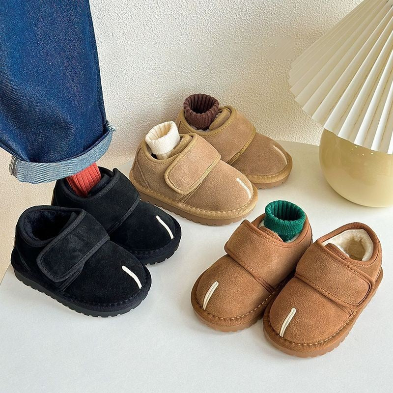 Baby Cotton Shoes Autumn/Winter New Children's Velvet Shoes Men's and Women's Shoes Fake Split Toe Snow Boots eprolo
