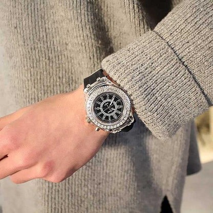Led Flash Luminous Watch Personality trends students lovers jellies woman men's watches 7 color light WristWatch - Shello's Creative Boutique