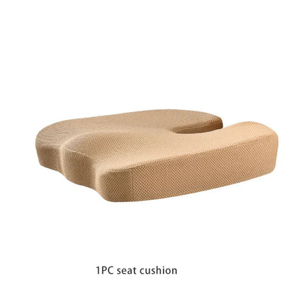 Summer Office Cushion Lumbar Back Support One Set Of Sedentary Gods Memory Foam Seat Cushion Chair Pad - Shello's Creative Boutique