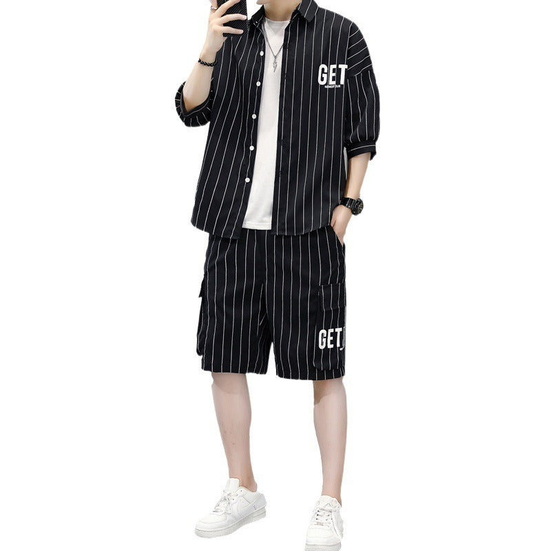 teenage five quarter pants fashionable two-piece set eprolo