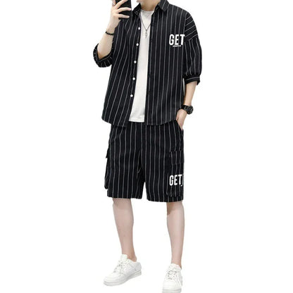 teenage five quarter pants fashionable two-piece set - Shello's Creative Boutique