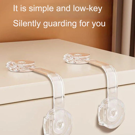Infant and child safety lock buckle, anti opening drawer lock, cabinet door lock, refrigerator lock, multifunctional transparent - Shello's Creative Boutique