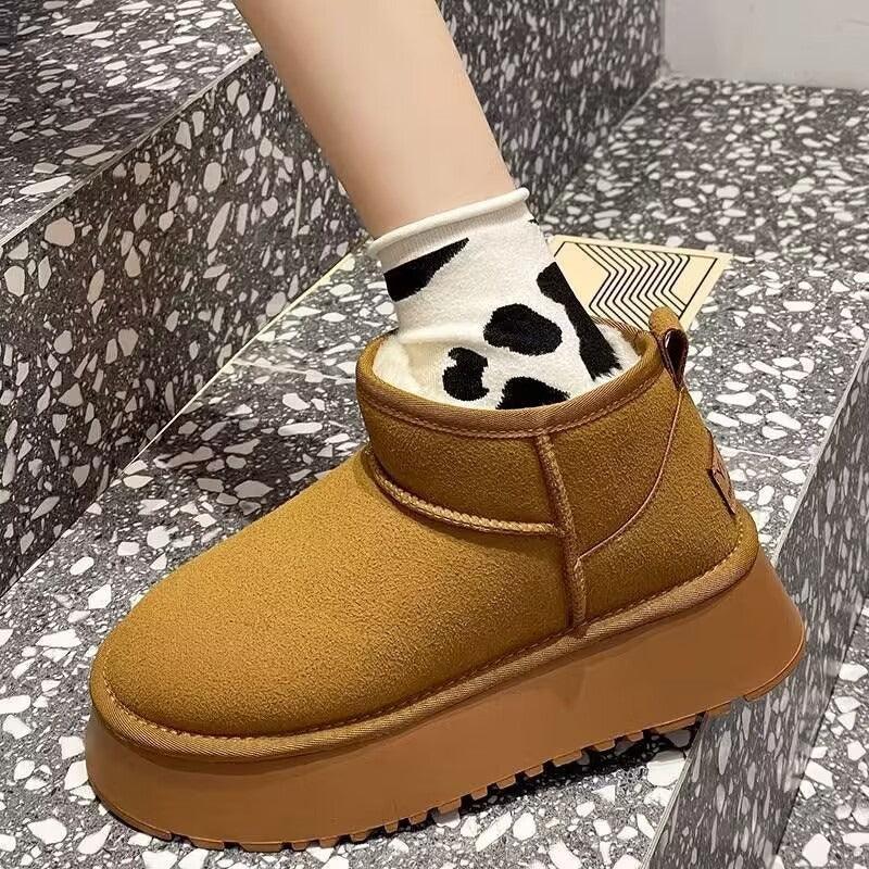 Thick soled snow boots for women, new winter women's shoes, cotton shoes, women's plush, thickened warmth, casual bread, cotton - Shello's Creative Boutique
