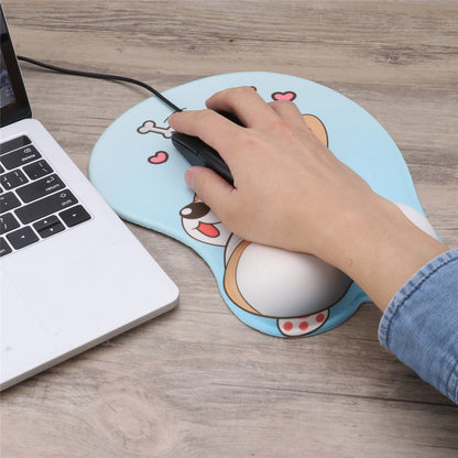 Lovely Corgi Non Slip Silica Gel Wrist Rest Mouse Pad Wrist Support Computer Ergonomic Mouse Mat 