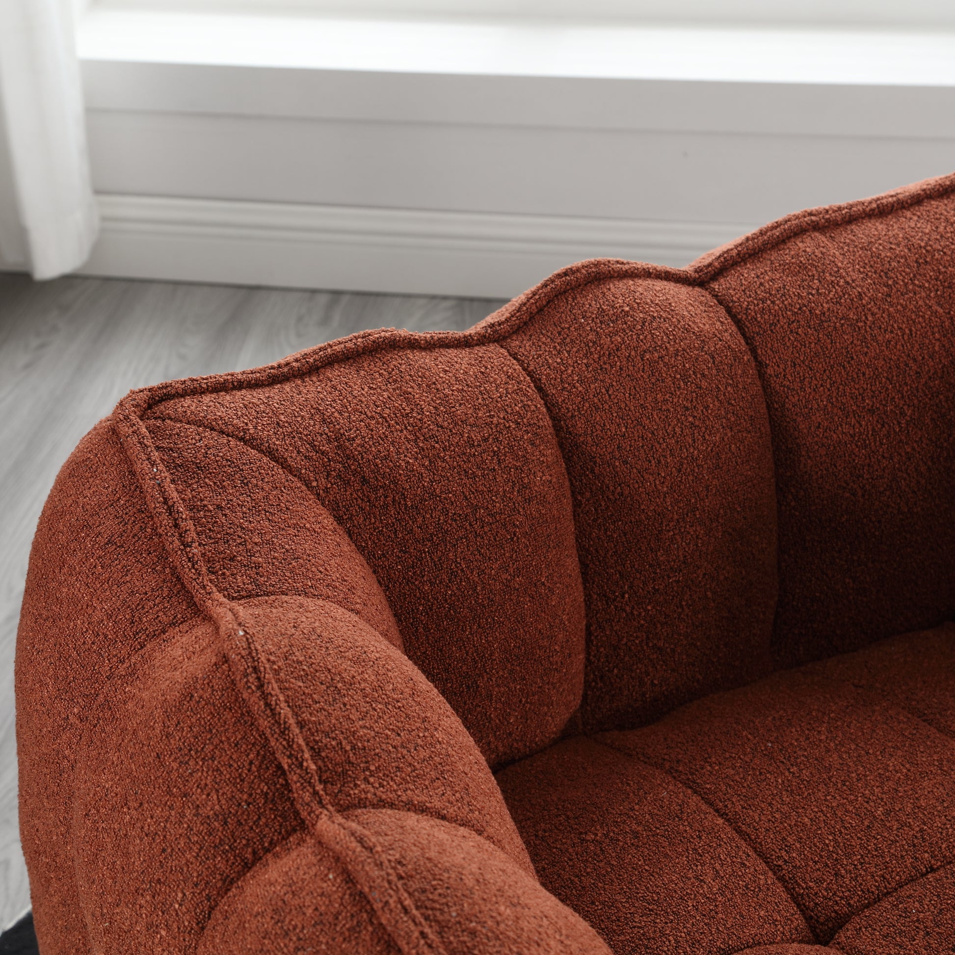 Soft Bean Bag Chair with High Resilient Foam(Chips)for living room and bedroom Comfortable Square Lazy Sofa with  Footstool eprolo