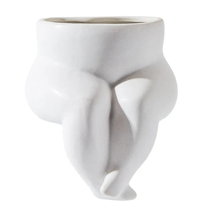 Human Body Shape Flower Vase – Nordic Ceramic Art - Shello's Creative Boutique