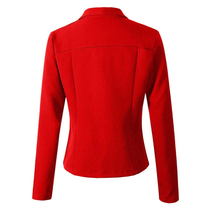 Blazers Women Fashion Solid Tops Long Sleeve Jacket Ladies Office Wear - Shello's Creative Boutique