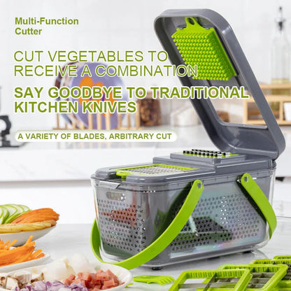 22-Piece Multi-Function Kitchen Chopper Set – Storm Series with Storage Box - Shello's Creative Boutique