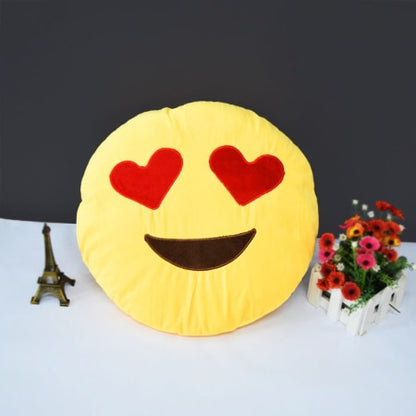 Adorable Emoji Face Pillow - 30cm Round Cushion for Kids & Adults