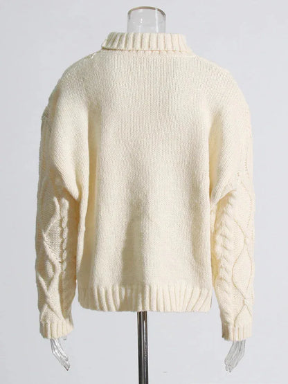 Solid Knit 2-Piece Set - Turtleneck Sweater & High Waist Shorts - Shello's Creative Boutique