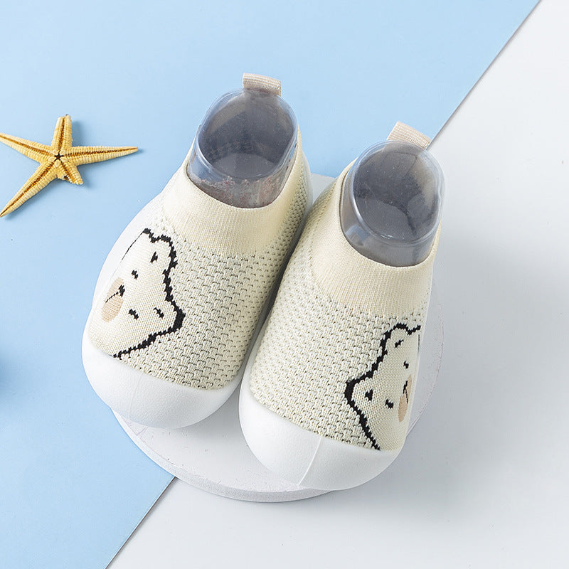Baby Toddler Shoes Baby Shoes Children's Non-Slip Soft Bottom Breathable Anti-Kick Shoes And Socks For Men And Women 1-3 Years Old Cartoon Mesh eprolo