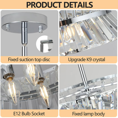 Eprolo Modern Crystal Chandelier – A Stunning Statement of Luxury & Elegance - Shello's Creative Boutique