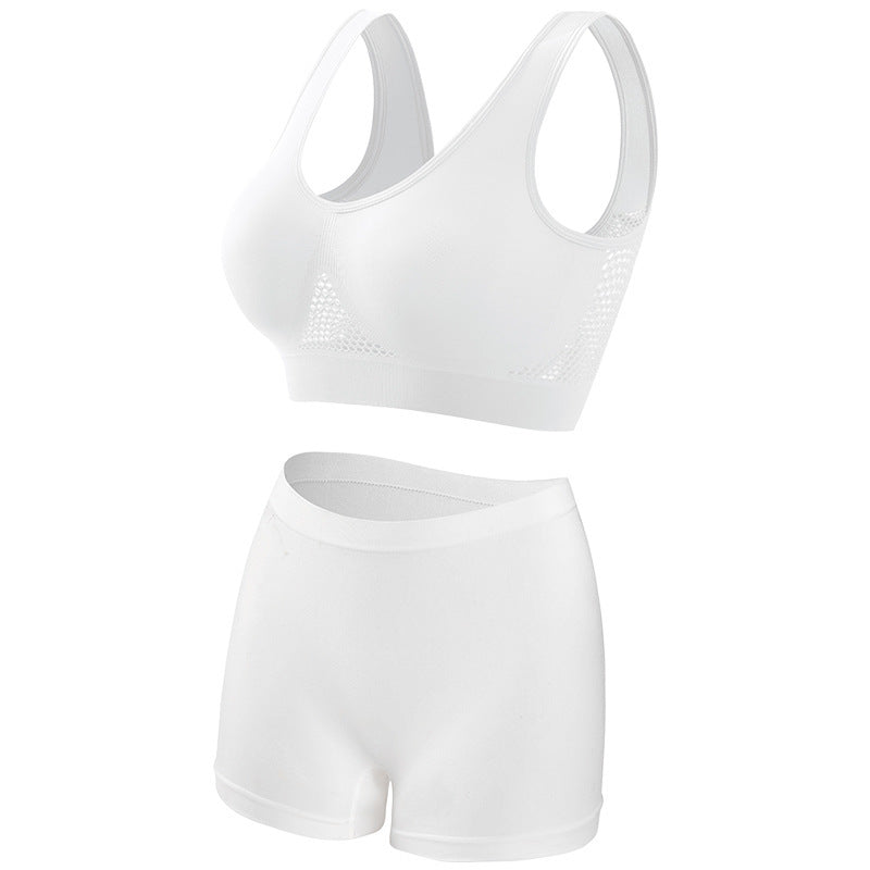 Large chest, small gathering, plus size lingerie for women weighing 200 pounds, seamless sports bra set eprolo
