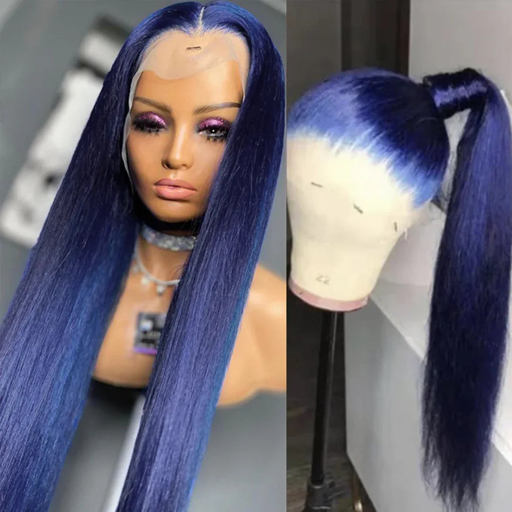 Bone Straight Lace Front Wig - Glueless Transparent Lace Human Hair - Shello's Creative Boutique