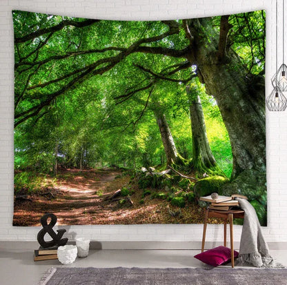 Beautiful Natural Forest Printed Large Wall Tapestry Wall Art Decor - Shello's Creative Boutique