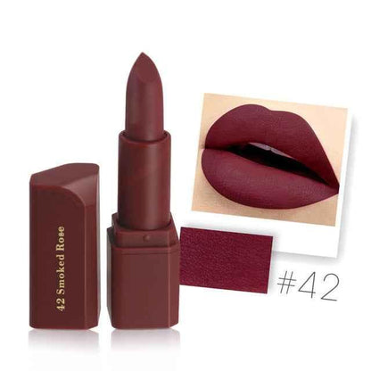 MISS ROSE Matte Waterproof Lipstick for Long-Lasting Nutritious Lips Makeup - Shello's Creative Boutique
