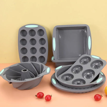 Silicone chiffon cake mold rectangular round high temperature resistant baking pan toast donut mold - Shello's Creative Boutique