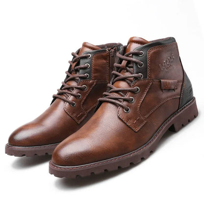 Men Shoes Autumn Winter Boots Retro Style Ankle Boots Lace Up Casual Boots High-top Shoes For Men Wear-resistant Zapatos Boots - Shello's Creative Boutique